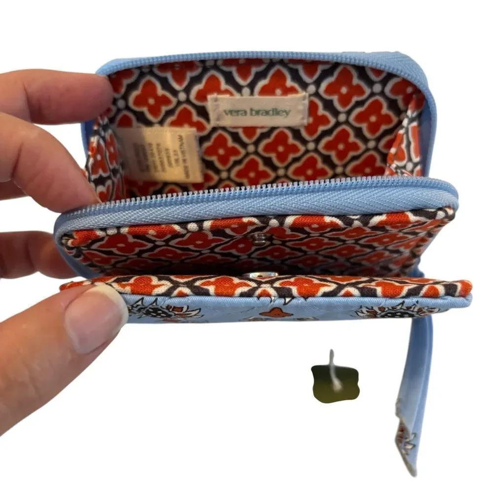 Vera Bradley Quilted Blue Wallet with Floral Design - Picture 4 of 6